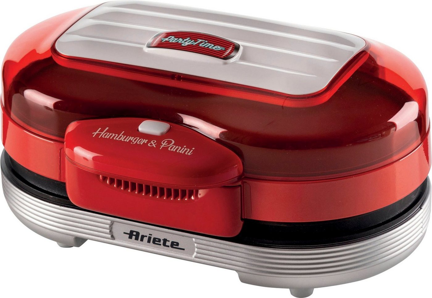 Ariete Kontaktgrill 0205R Party Time Hambuger Maker, rot, 1200 W von Ariete