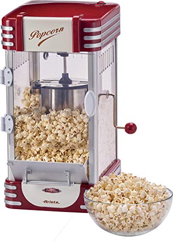 Ariete Popcornmaschine mit Antihaft-Korb mit Mischklinge. Korbkapazität 700 g. Rot von Ariete