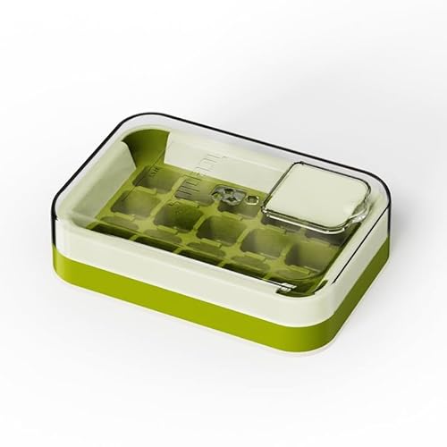 Silikon-Eiswürfelform mit auslaufsicherem Deckel und Aufbewahrungsbehälter für Gefrierschrank, BPA-frei, 15-teilige Nugget-Eisformen, auslaufsichere Abdeckung und Eisschaufel-Behälterabdeckung (1 von Ariettie