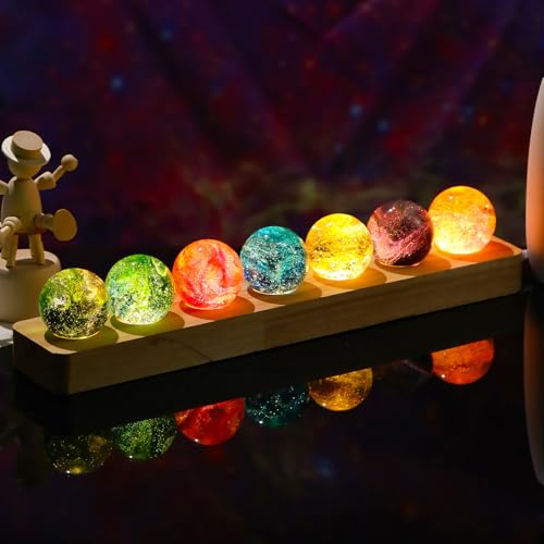 Arikyrist Kristallkugeln in 7 Farben, Geschenke für Frauen, mit LED-Holzständer von Arikyrist