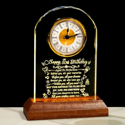 Arikyrist Quarzuhr aus Glas, Geschenke für Freunde zum 50-jährigen Geburtstag von Arikyrist