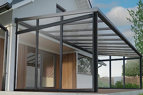 Arilco Terrassenüberdachung | Wintergarten | Inklusive Seitenwände | Neu | Polycarbonat | 6,5m x 3m von Arilco