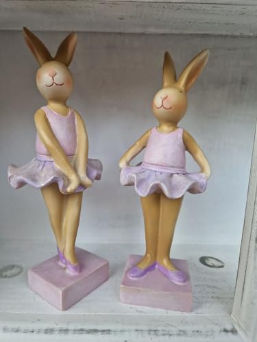 Arinosa Dekofigur Ostern Set Hasen Ballerina Flieder 7x6xH19cm von Arinosa