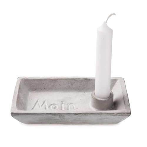 Arinosa Kerzenhalter Maritim 'Moin' Beton 16,5 x 10 x 3 cm H von Arinosa