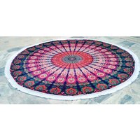 Mandala Roundie Strand Handtuch Wandteppich Picknick Blatt Kunst Wand Dekor Boho Meditation Blatts Hippie von ArisHomeDecor
