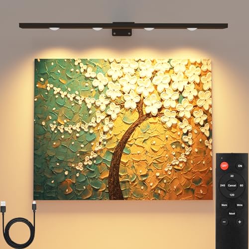 Bild Licht mit Fernbedienung batteriebetrieben, drahtlose Malerei Licht Kunst Licht 400LMLight for Picture Art with Remote Metal von Arixinks