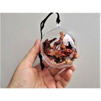 Chilis Weihnachtskugel, Klare Kugel Gefüllt Mit Getrockneten Chilis, Transparente Kunststoff-Weihnachtsbaumkugel Chili-Paprika von ArktosCollectibles