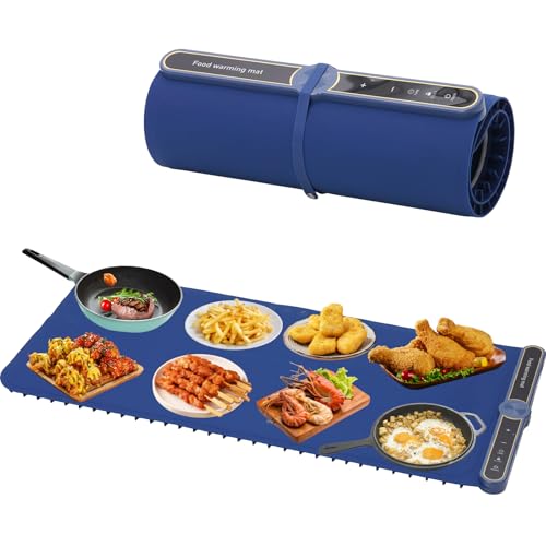 Arkyomi Warmhalteplatte, Faltbar Warming Mat for Food, Wärmeplatte Tisch 3 Temperatureinstellungen Speisenwärmer Arkyomi Warmhalteplatte, Faltbar Warming Mat for Food, Wärmeplatte Tisch 3 Temperatureinstellungen Speisenwärmer von Arkyomi