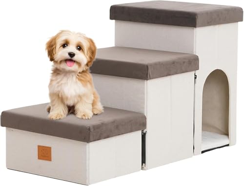 Hundetreppe für kleine Hunde und Katzen Faltbare Haustiertreppe für Hochbett und Couch Tragbare Rampe Treppe für Couch 3-stufige Haustiertreppe mit Stauraum und Haustierhaus für kleine Hunde und Hundetreppe für kleine Hunde und Katzen Faltbare Haustiertreppe für Hochbett und Couch Tragbare Rampe Treppe für Couch 3-stufige Haustiertreppe mit Stauraum und Haustierhaus für kleine Hunde und von Arkyomi