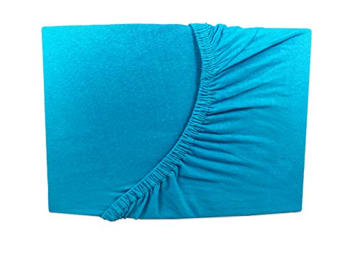 Topper Spannbettlaken - türkis/Turquoise - 180x200-200x200 cm Jersey Boxspring(türkis/Turquoise) von Arle-Living