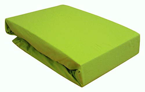 Spannbettlaken für Wasserbett / Boxspring / Übergrößen 180-200x200-220 cm Apfel Grün (apfelgrün / Green / vert) von Arle-Living