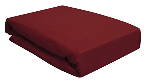 Spannbettlaken für Wasserbett/Boxspring Bett/Übergrößen 180x200-200x220 cm Bordeaux (Bordeaux/weinrot/Wine red) von Arle-Living