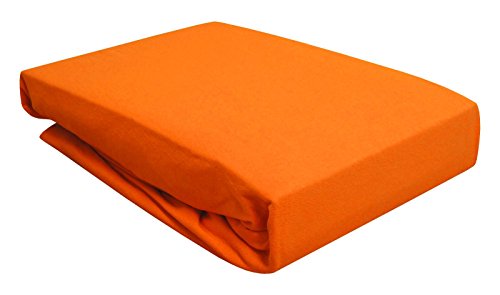 Spannbettlaken für Wasserbett/Boxspring/Übergrößen 180-200x200-220 cm Orange (orange) von Arle-Living
