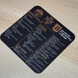 Javascript Tech Cheat Sheet Untersetzer, Javascript Programmiersprache Leiterplatte Büro Dekor Pcb Untersetzer Javascript Tech Cheat Sheet Untersetzer, Javascript Programmiersprache Leiterplatte Büro Dekor Pcb Untersetzer von ArliKits