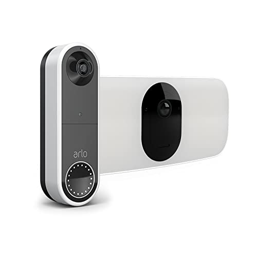 Arlo Pro 3 Outdoor Floodlight Überwachungskamera und kabellose Video Doorbell Bundle - weiß von ARLDE