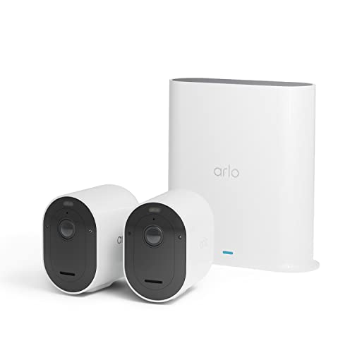 Arlo Pro 5 WLAN Überwachungskamera aussen, 2K UHD, 3er Set Schwarz (2) - Weiß (1), Verbesserte Farbnachtsicht, 160° Blickwinkel, 2-Wege Audio, mit Secure Plan Testzeitraum von Arlo