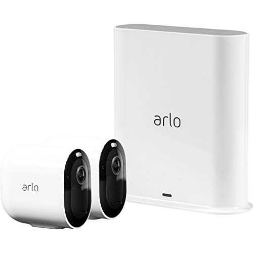 Arlo Pro3 WLAN Überwachungskamera aussen, 2K UHD, 2er Set, kabellos, Bewegungsmelder, Farbnachtsicht, 160° Blickwinkel, 2-Wege Audio, mit 90-tägigem Arlo Secure Plan Testzeitraum, VMS4240P von Arlo