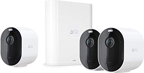 Arlo Pro3 WLAN Überwachungskamera aussen, 2K UHD, 3er Set, kabellos, Bewegungsmelder, Farbnachtsicht, 160° Blickwinkel, 2-Wege Audio, mit 90-tägigem Arlo Secure Plan Testzeitraum, VMS4340P von Arlo