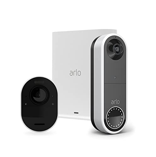 Arlo Ultra Smart Home Überwachungskamera 1er Set und kabellose Video Doorbell Bundle - weiß von ARLDE