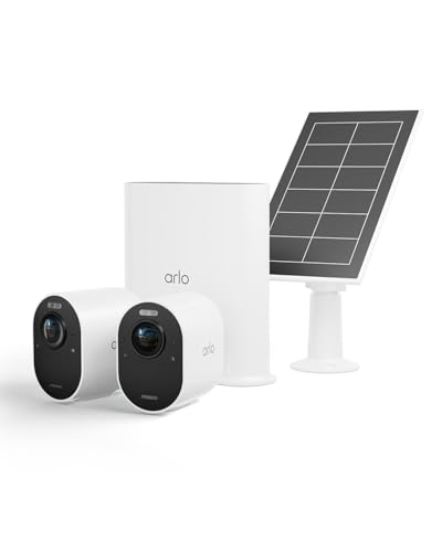 Arlo Ultra2 Überwachungskamera aussen und GRATIS Solarpanel, 2er Set - weiß, Testzeitraum für Arlo Secure Plan von Arlo