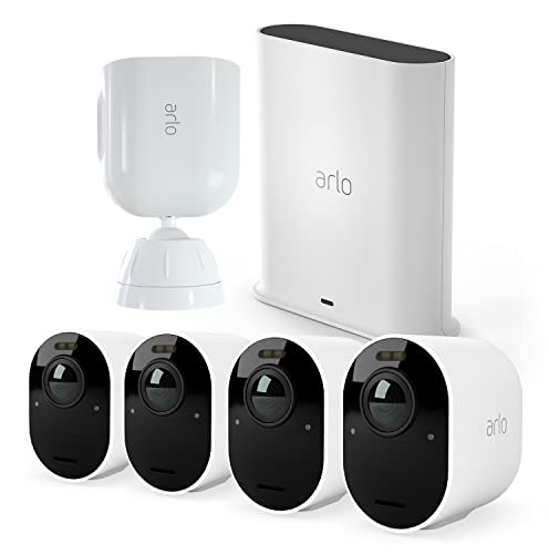 Arlo Ultra2 Überwachungskamera aussen und GRATIS Security Mount Bundle, 4er Set - weiß, Testzeitraum für Arlo Secure Plan von Arlo