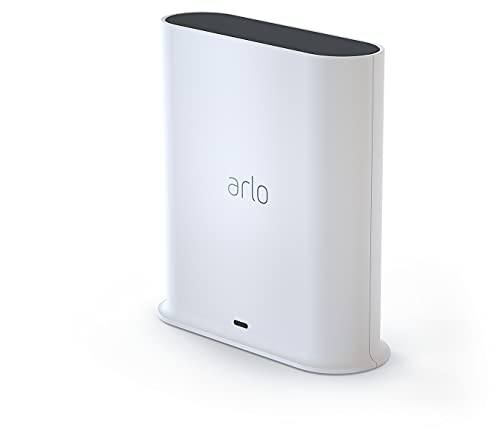 Arlo Zertifiziertes Zubehör, SmartHub, Lokaler Speicher - Micro-SD-Karte, WiFi WLAN 2,4 GHz, Kompatibilität Mit Arlo Kameras Und Klingeln, Konnektivität Apple HomeKit, Ethernet-Kabel, Weiß von Arlo