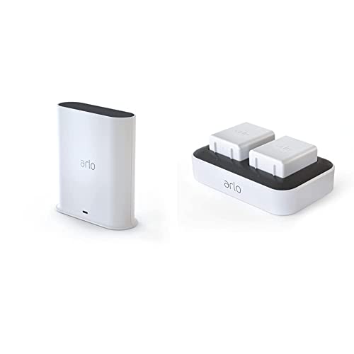 Arlo zertifiziertes SmartHub-Zubehör, lokaler Speicher auf microSD-Karte, Weiß, VMB5000 & zertifiziertes Zubehör, Doppelladestation (nur mit kabelloser Arlo Ultra, Ultra2, Pro3, Pro4 und Floodlight) von Arlo