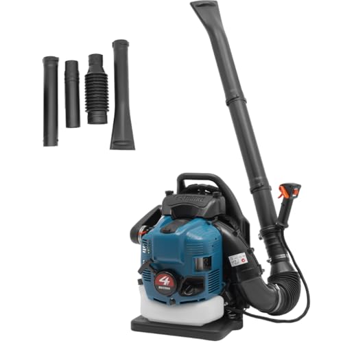 4-Takt 75.6cc Benzin Laubbläser, 2.6kw Laubbläser mit Rucksack, Gas angetriebene Blatt Gebläse, Einstellbare Geschwindigkeit, 7000r/min, Luftvolumen 14,1m ³/s, Kraftstofftank 1.9L, Blau 4-Takt 75.6cc Benzin Laubbläser, 2.6kw Laubbläser mit Rucksack, Gas angetriebene Blatt Gebläse, Einstellbare Geschwindigkeit, 7000r/min, Luftvolumen 14,1m ³/s, Kraftstofftank 1.9L, Blau von Armanyya