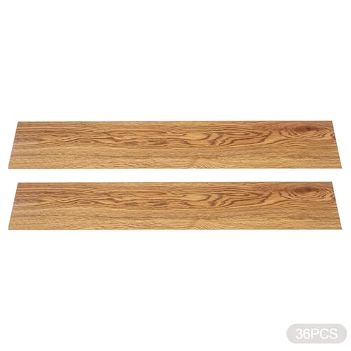 Selbstklebende PVC Bodenfliesen 36 Stück Eichenoptik 91x15cm 1.3mm Wasserdicht Für Küche Renovierung von Armanyya