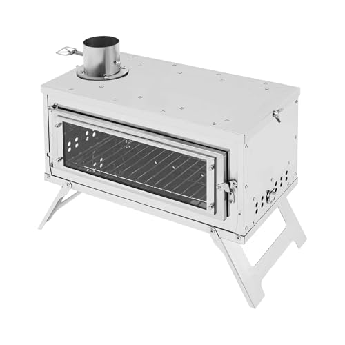 Zeltkocher Edelstahl 8 Schornsteinrohre Tragbar 6kg Wintercamping Heizen & Kochen 2.5m von Armanyya