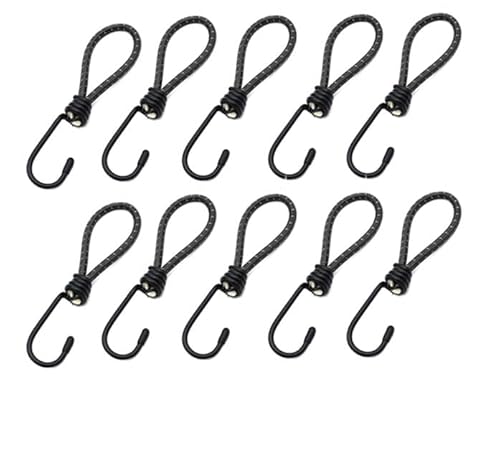 Armastuse 10 Stück Spanngummi mit Haken, Expander mit Haken, mit Haken geeignet als Spannhaken Expanderschlingen für Stationäre Banner Plakate Zelte Planen Netze von Armastuse