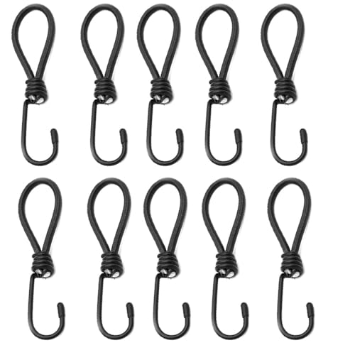 Armastuse Spanngummi mit Haken, 10 Stück Expander mit Haken, Vielseitiger Gummispanner mit Haken, Planenspanner für Verschiedene Anwendungen von Armastuse