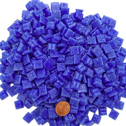 Armena 1x1cm Mosaikstein Mosaikfliesen Glas 1x1 cm 300g ca 420 Stück-Dunkel Kobaltblau, 210104150a19 von Armena