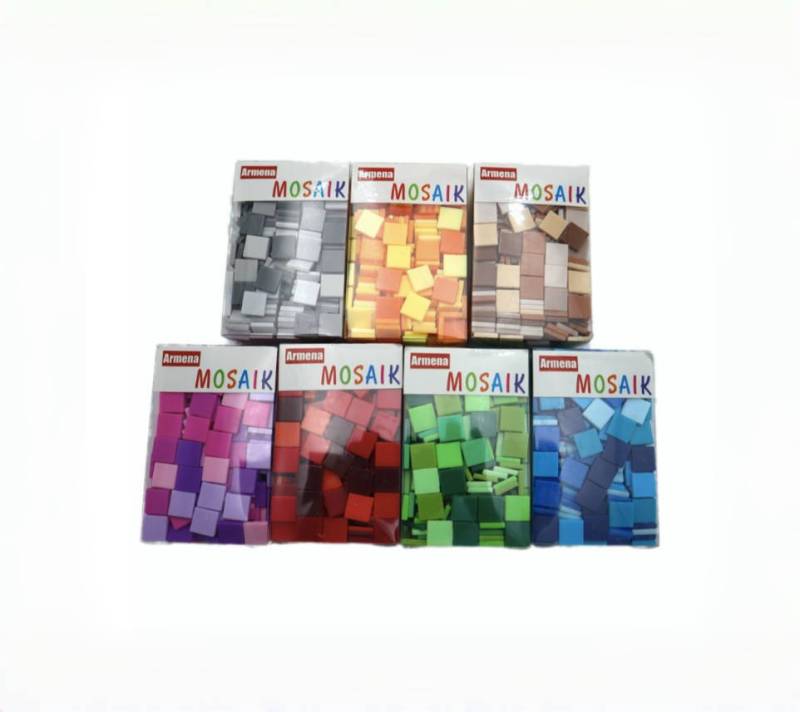 Armena Mosaikfliesen Acrylstein Acrylmosaikfliesen 10 x 10 mm 70g/Box Farbenmischung, 7 Farbenset von Armena
