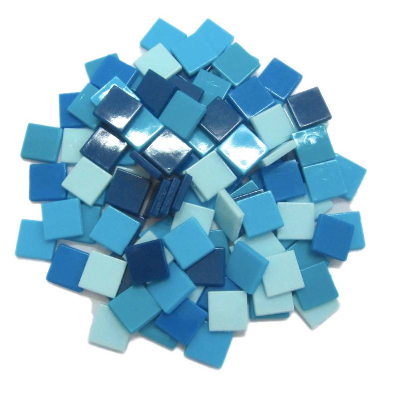 Armena Mosaikfliesen Acrylstein Acrylmosaikfliesen 10 x 10 mm 70g/Box Farbenmischung, Blau mixes von Armena