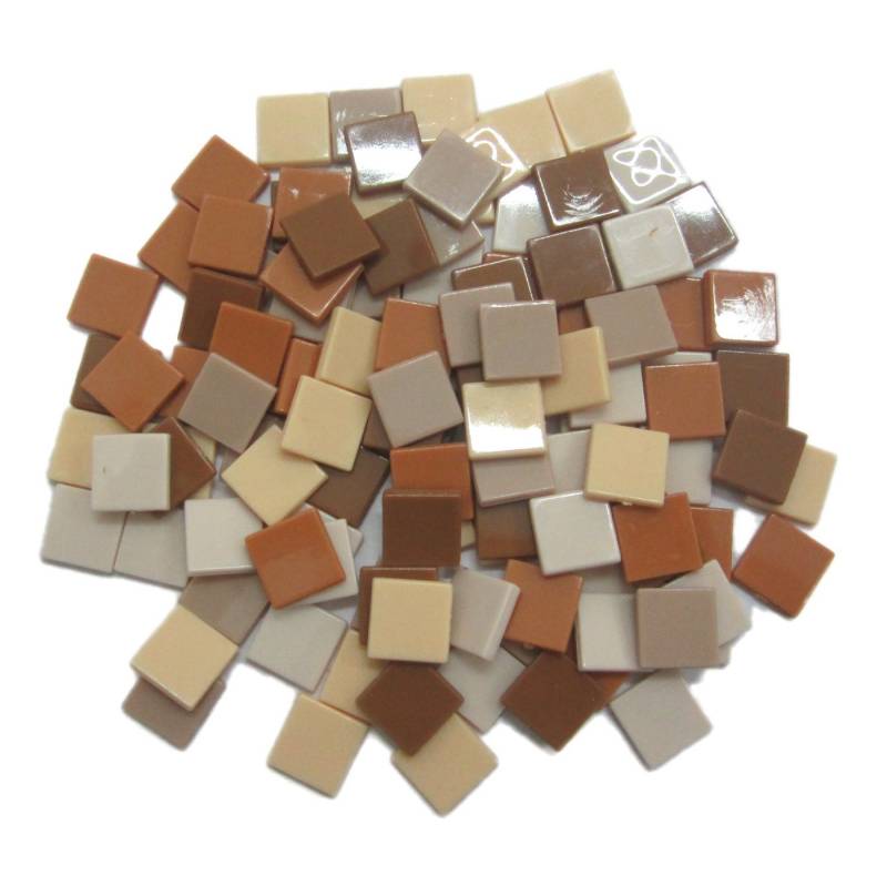 Armena Mosaikfliesen Acrylstein Acrylmosaikfliesen 10 x 10 mm 70g/Box Farbenmischung, Braun mixes von Armena