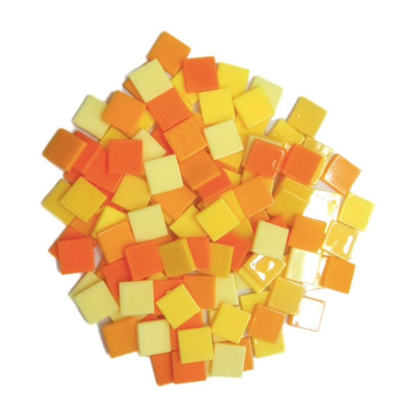 Armena Mosaikfliesen Acrylstein Acrylmosaikfliesen 10 x 10 mm 70g/Box Farbenmischung, Gelb und Orange mixes von Armena