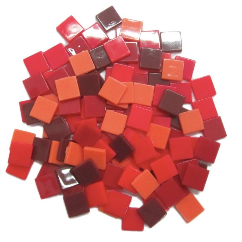 Armena Mosaikfliesen Acrylstein Acrylmosaikfliesen 10 x 10 mm 70g/Box Farbenmischung, Rot mixes von Armena