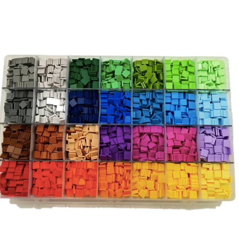 Armena Mosaikfliesen Acrylstein Acrylmosaikfliesen 10 x 10 mm 70g/Box Farbenmischung, 28 Farben Set 28x80g von Armena
