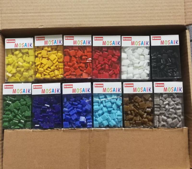 Armena Mosaikfliesen Mosaikfliesen Glasmosaik Bastelmaterial Mosaik DIY Wandfliesen 260g, dunkel-Set Armena Mosaikfliesen Mosaikfliesen Glasmosaik Bastelmaterial Mosaik DIY Wandfliesen 260g, dunkel-Set von Armena