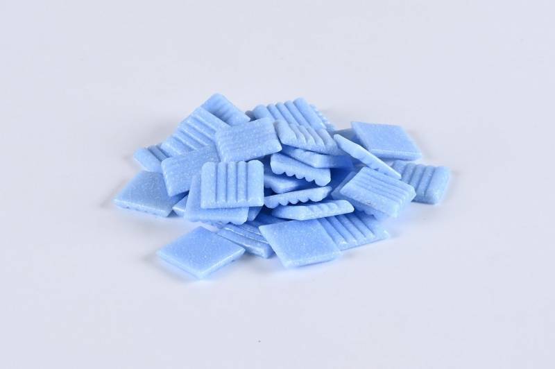 Armena Mosaikfliesen Mosaikfliesen Glasmosaik Bastelmaterial Mosaik DIY Wandfliesen 260g, hellblau von Armena