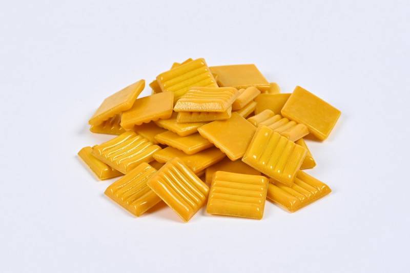 Armena Mosaikfliesen Mosaikfliesen Glasmosaik Bastelmaterial Mosaik DIY Wandfliesen 260g, orangegelb von Armena
