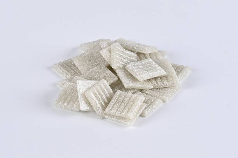 Armena Mosaikfliesen Mosaikfliesen Glasmosaik Bastelmaterial Mosaik DIY Wandfliesen 260g, weissgrau von Armena