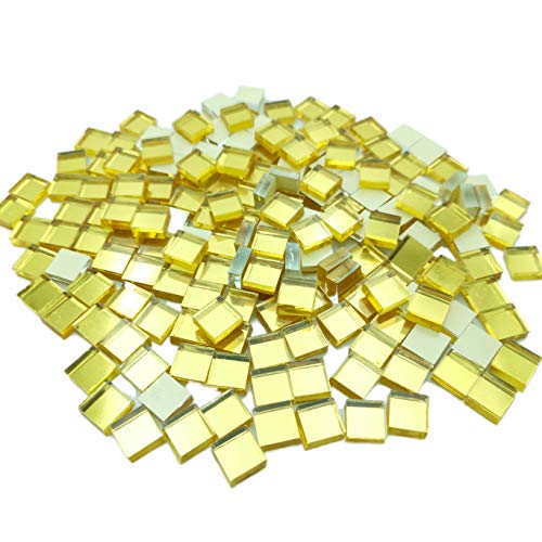 Armena Spiegelmosaiksteine Gold Farben 1x1cm Stärke 4mm 160g Circa 210 Stück von Armena