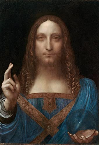 ArmerI Berühmte Gemälde Kunst Poster Drucken Ölgemälde Salvator mundi von leonardo da vinci für Schlafzimmer Home Decor 60x90cm von ArmerI