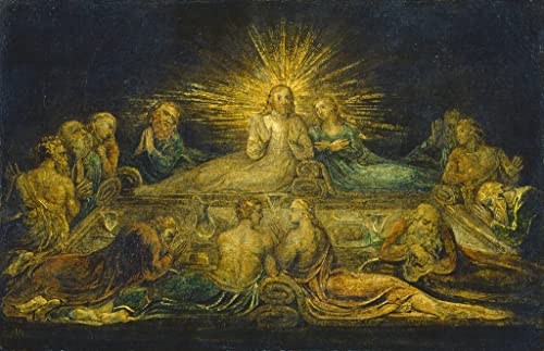 ArmerI Kunstwerk Dekor Drucken ÖLgemäLde Berühmte Gemälde Das letzte Abendmahl von William Blake für Schlafzimmer Home Decor 60x90cm von ArmerI