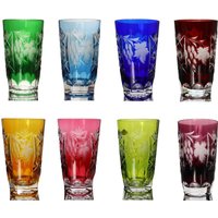 1x Crystal Longdrinkglas - Farbiges Kristall Nachtmann Traube/Grapes Pattern von ArmoireAncienne