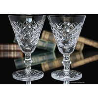 2 X Weingläser Aus Geschliffenem Kristall - Waterford Adare-Muster von ArmoireAncienne