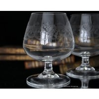 2x Große Cognac Gläser - Crystal Brandy Balloon Snifters von ArmoireAncienne