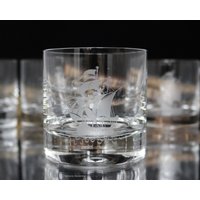 5x Kristall Whisky Gläser Mit Segelschiffmuster, Rosenthal von ArmoireAncienne